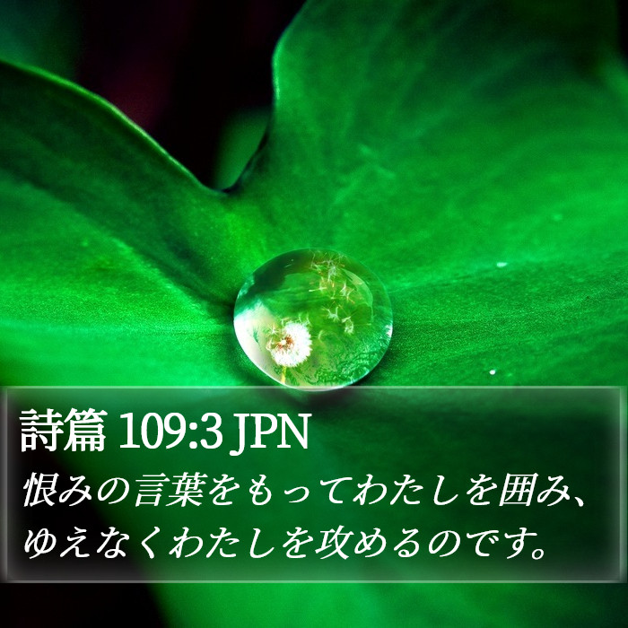 詩篇 109:3 JPN Bible Study