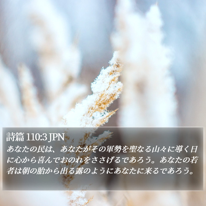 詩篇 110:3 JPN Bible Study