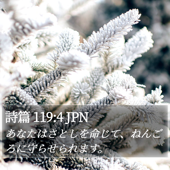 詩篇 119:4 JPN Bible Study