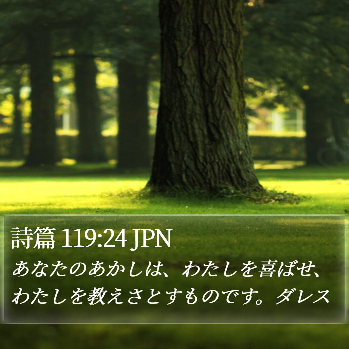 詩篇 119:24 JPN Bible Study