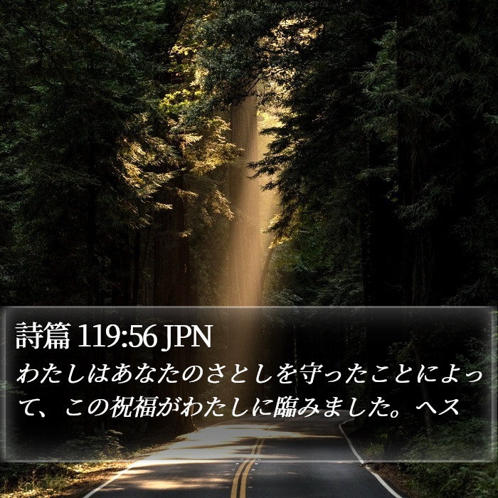 詩篇 119:56 JPN Bible Study