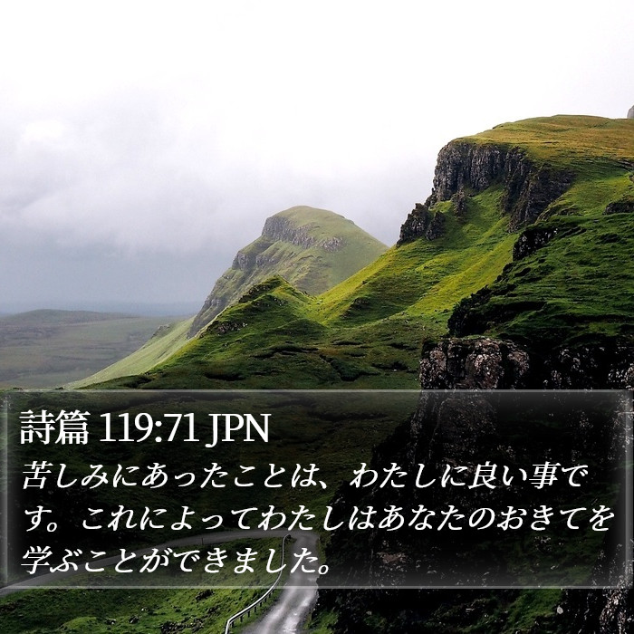 詩篇 119:71 JPN Bible Study