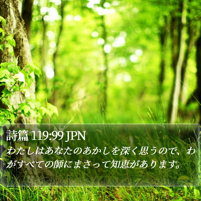 詩篇 119:99 JPN Bible Study