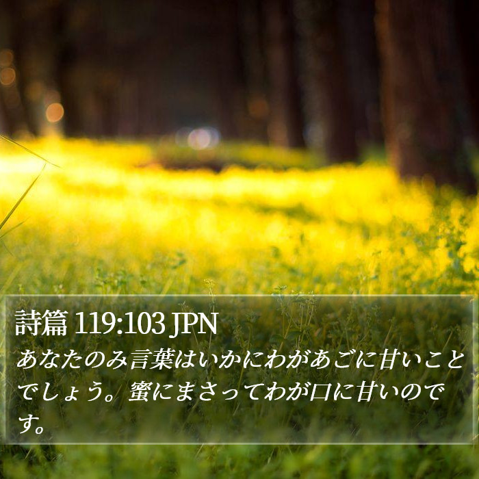 詩篇 119:103 JPN Bible Study