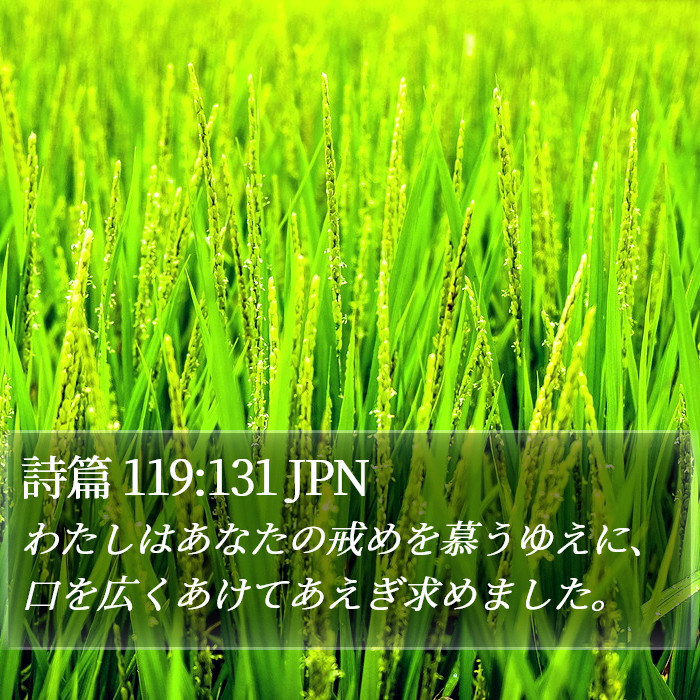 詩篇 119:131 JPN Bible Study