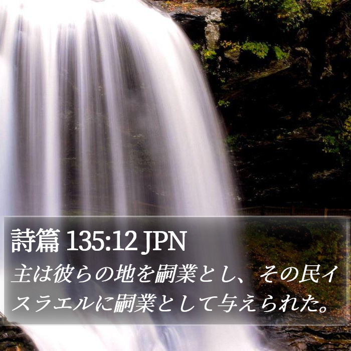 詩篇 135:12 JPN Bible Study