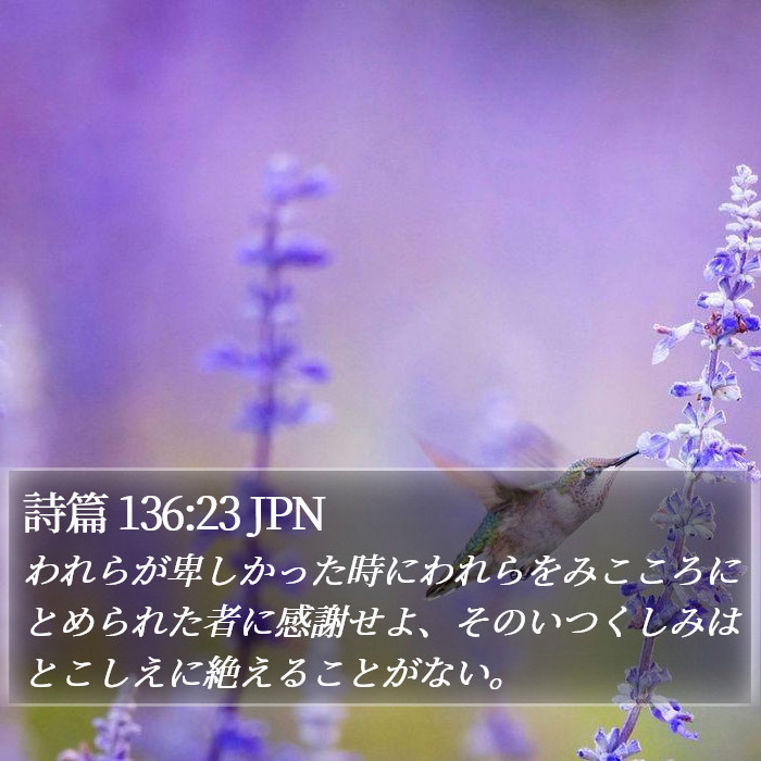 詩篇 136:23 JPN Bible Study