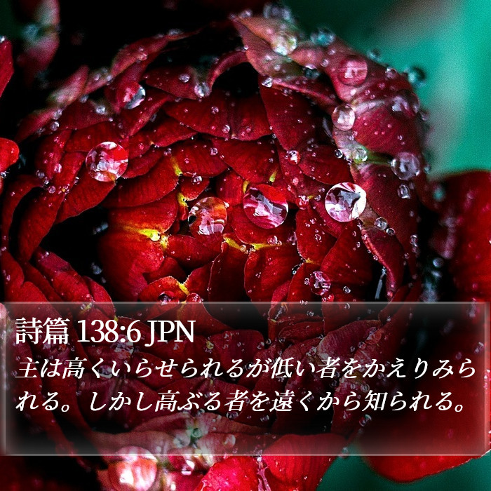 詩篇 138:6 JPN Bible Study