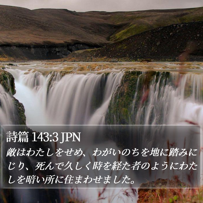 詩篇 143:3 JPN Bible Study