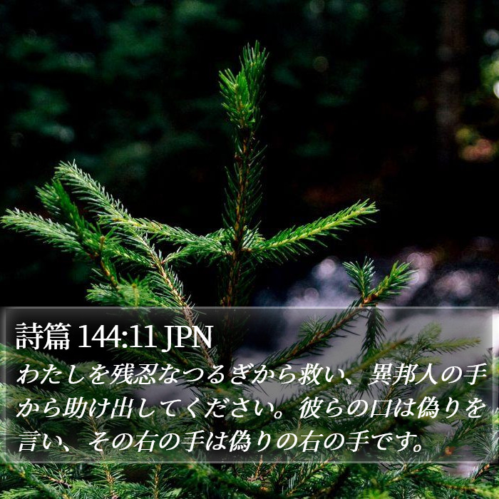 詩篇 144:11 JPN Bible Study