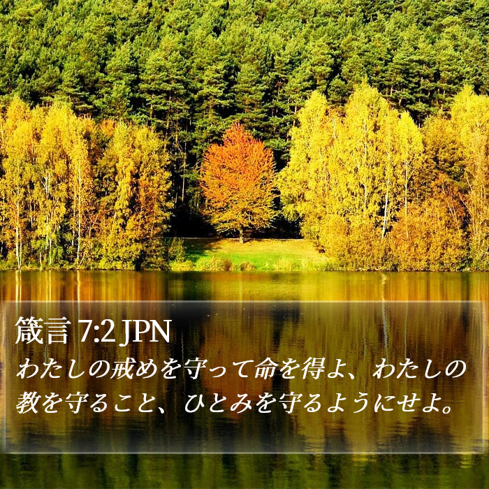 箴言 7:2 JPN Bible Study