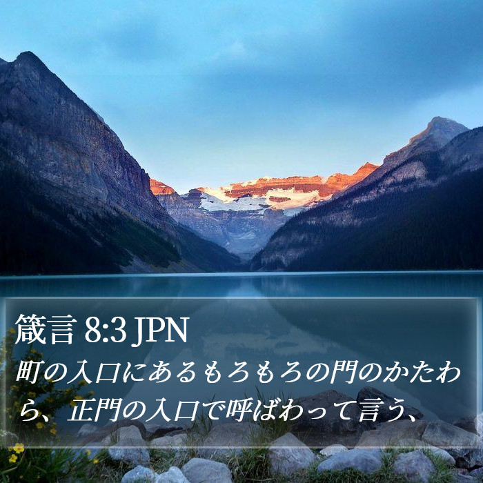 箴言 8:3 JPN Bible Study