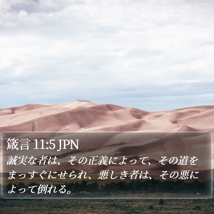 箴言 11:5 JPN Bible Study