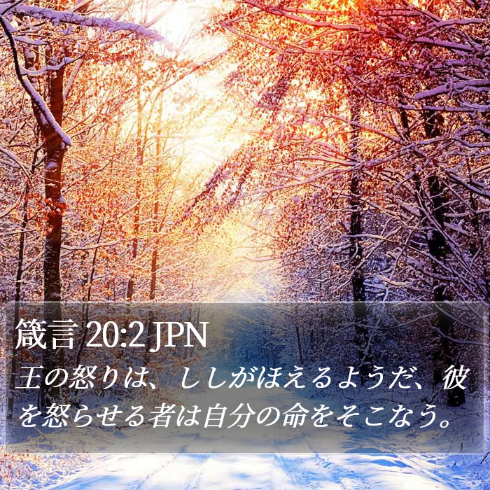 箴言 20:2 JPN Bible Study