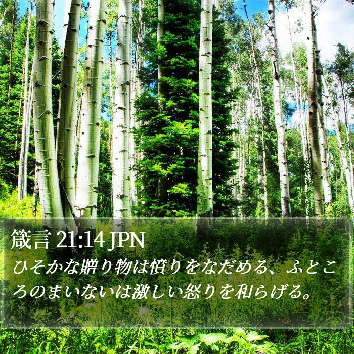 箴言 21:14 JPN Bible Study