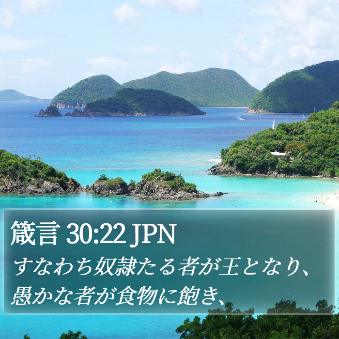 箴言 30:22 JPN Bible Study