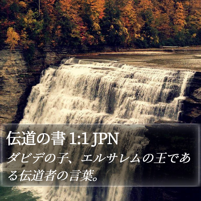 伝道の書 1:1 JPN Bible Study