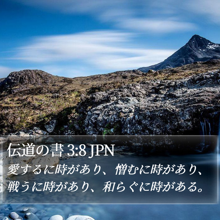 伝道の書 3:8 JPN Bible Study
