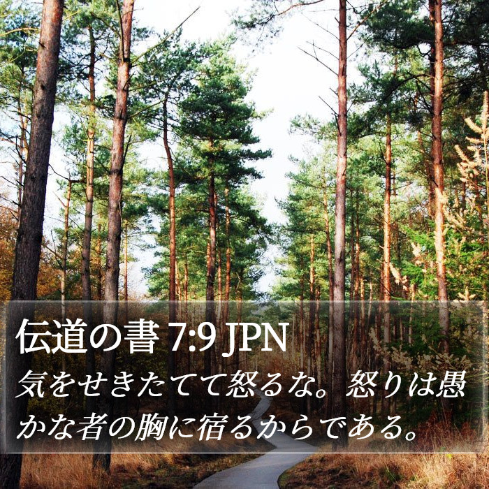 伝道の書 7:9 JPN Bible Study