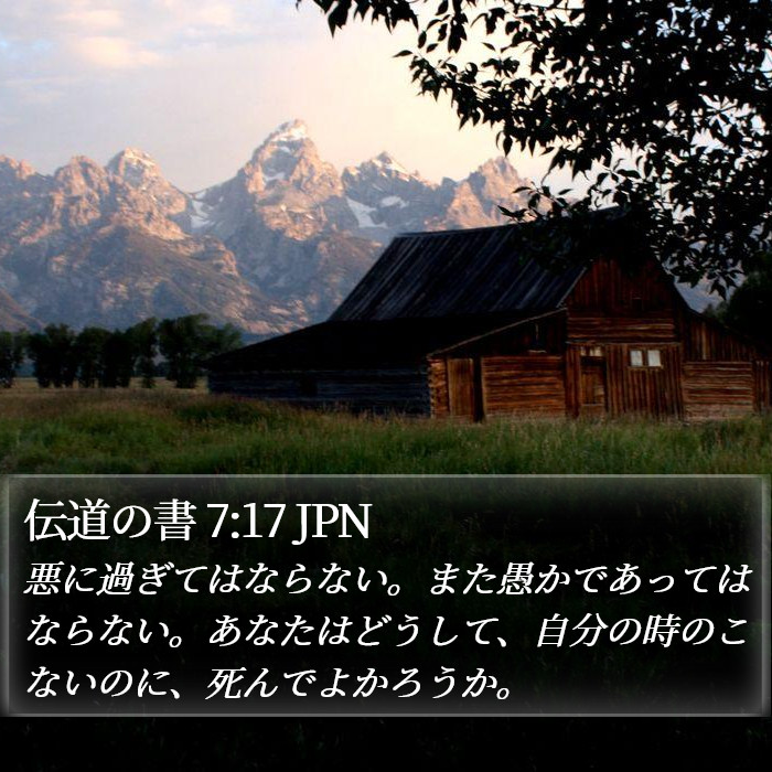 伝道の書 7:17 JPN Bible Study