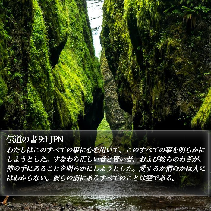 伝道の書 9:1 JPN Bible Study