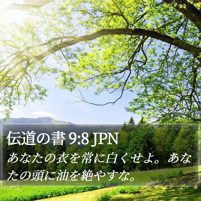 伝道の書 9:8 JPN Bible Study