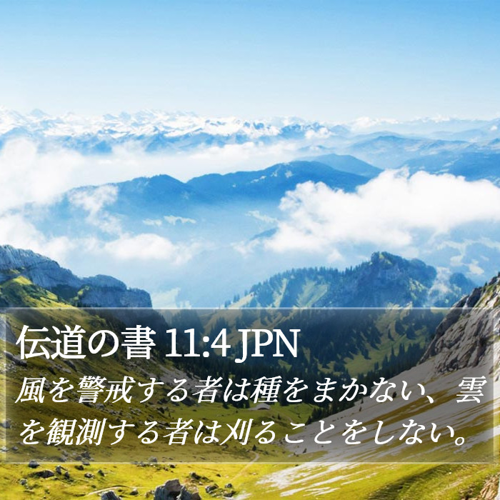 伝道の書 11:4 JPN Bible Study