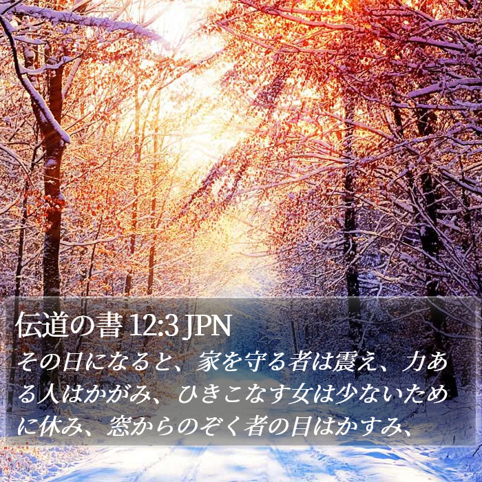 伝道の書 12:3 JPN Bible Study