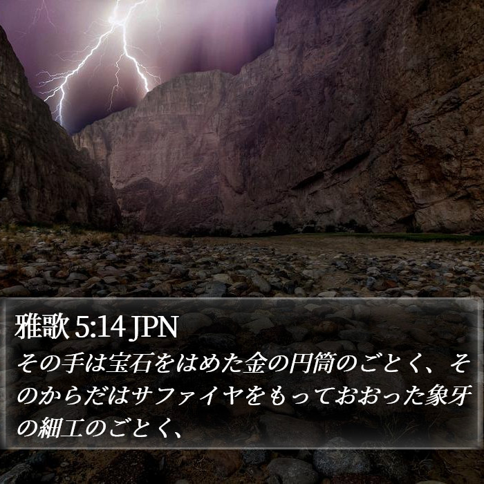 雅歌 5:14 JPN Bible Study