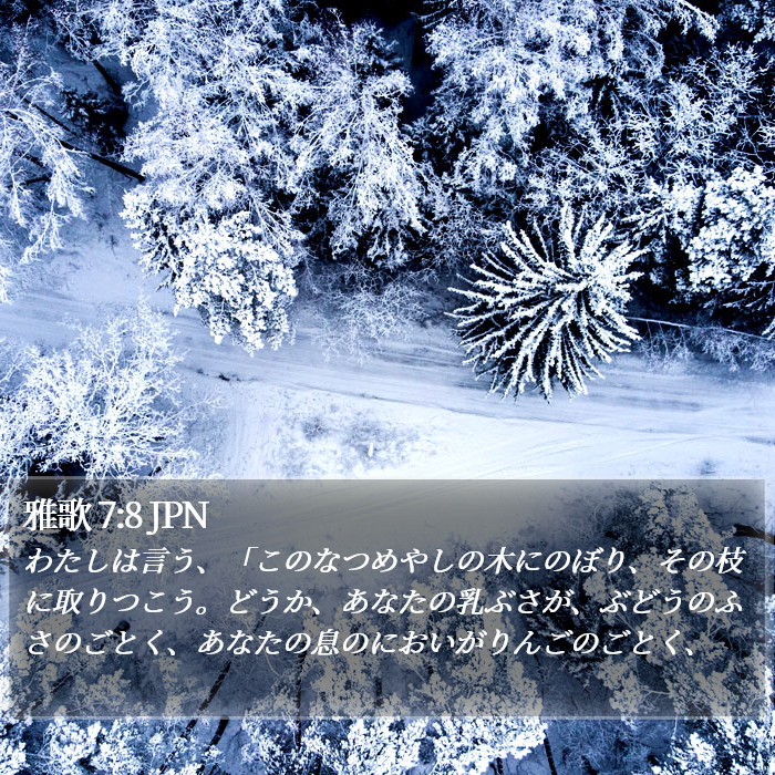 雅歌 7:8 JPN Bible Study