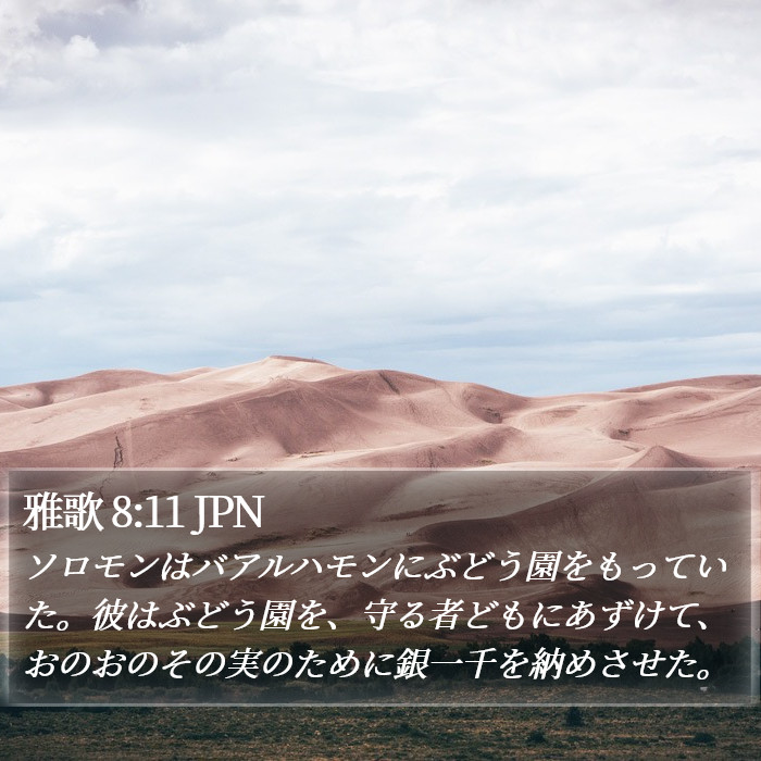 雅歌 8:11 JPN Bible Study