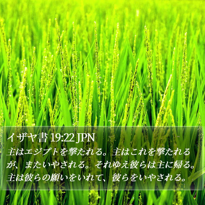 イザヤ書 19:22 JPN Bible Study