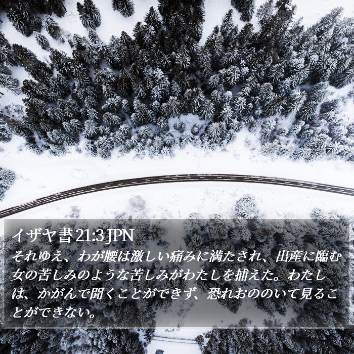 イザヤ書 21:3 JPN Bible Study