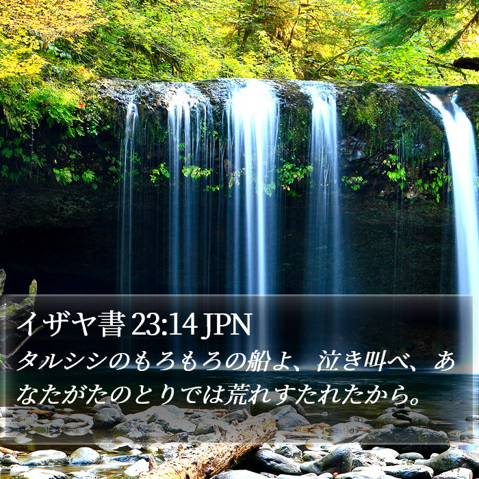 イザヤ書 23:14 JPN Bible Study