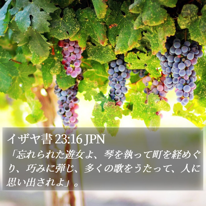 イザヤ書 23:16 JPN Bible Study