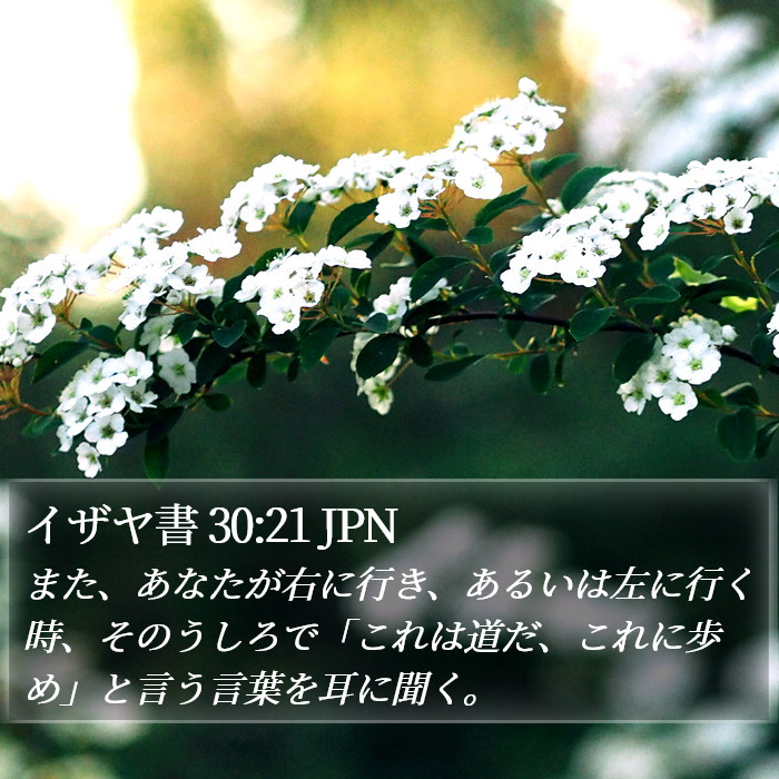イザヤ書 30:21 JPN Bible Study