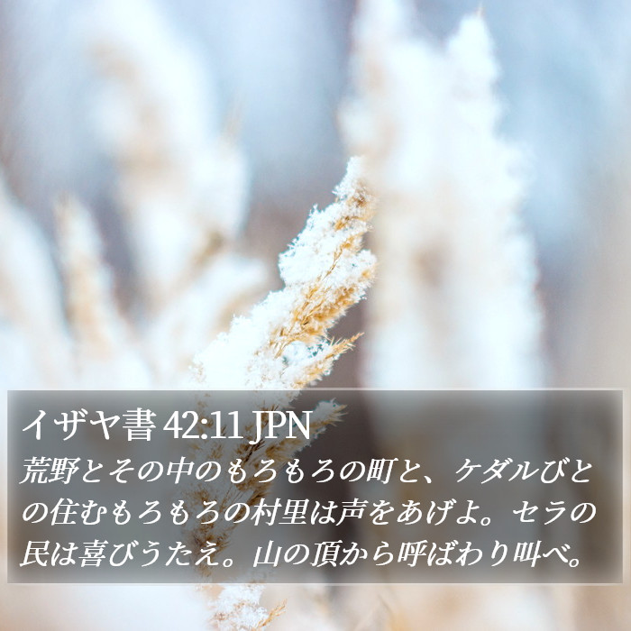 イザヤ書 42:11 JPN Bible Study