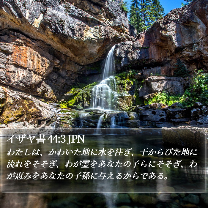 イザヤ書 44:3 JPN Bible Study