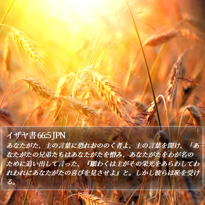 イザヤ書 66:5 JPN Bible Study