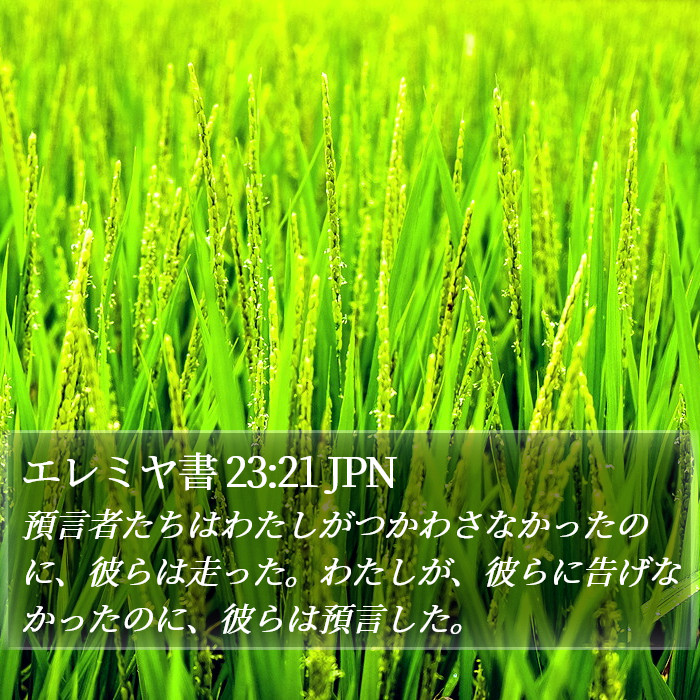 エレミヤ書 23:21 JPN Bible Study