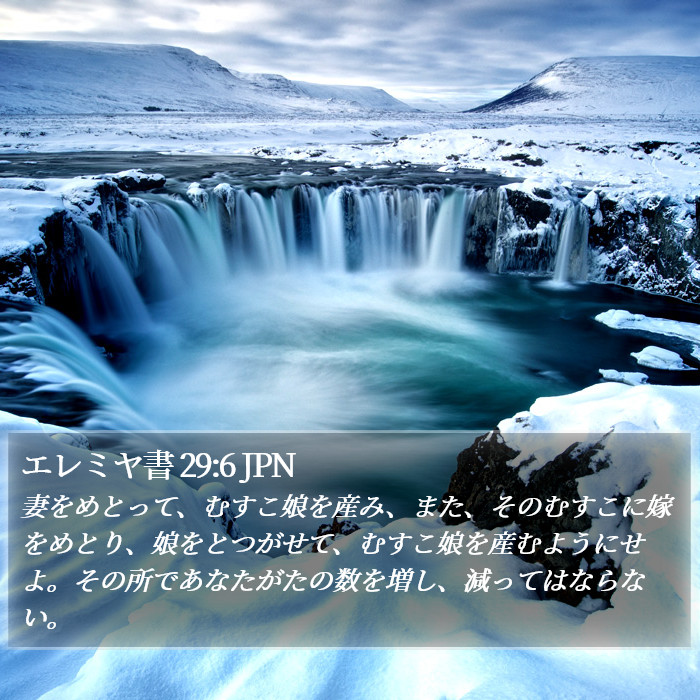 エレミヤ書 29:6 JPN Bible Study