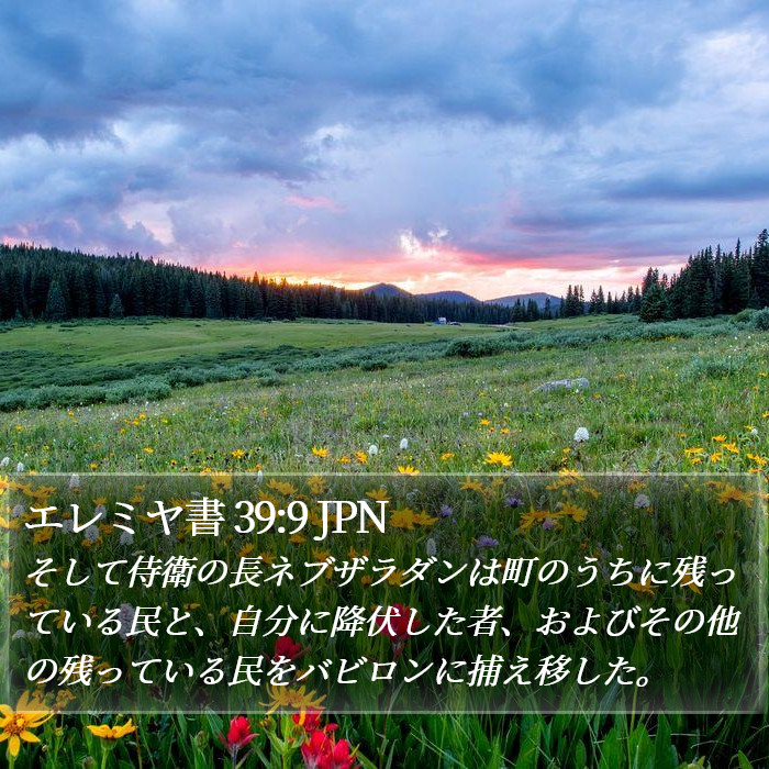 エレミヤ書 39:9 JPN Bible Study