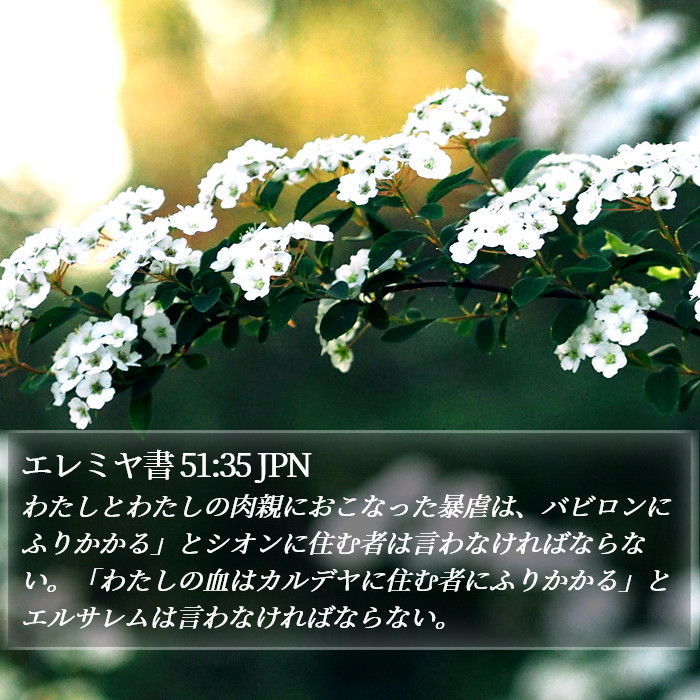 エレミヤ書 51:35 JPN Bible Study