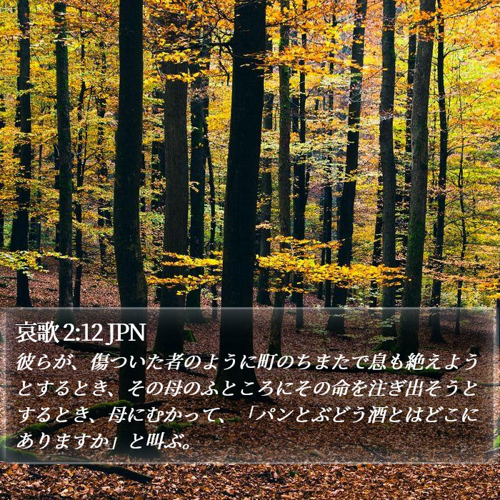 哀歌 2:12 JPN Bible Study