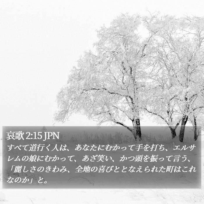 哀歌 2:15 JPN Bible Study