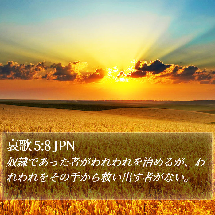 哀歌 5:8 JPN Bible Study