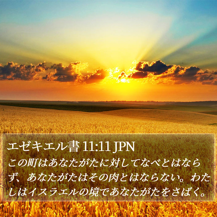 エゼキエル書 11:11 JPN Bible Study