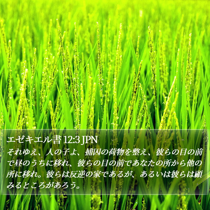 エゼキエル書 12:3 JPN Bible Study