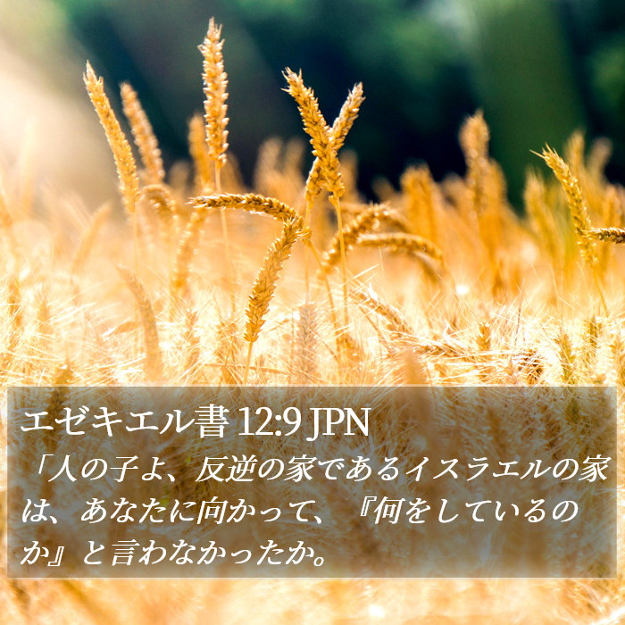 エゼキエル書 12:9 JPN Bible Study