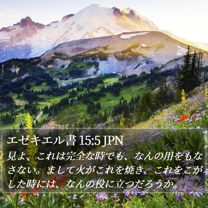 エゼキエル書 15:5 JPN Bible Study